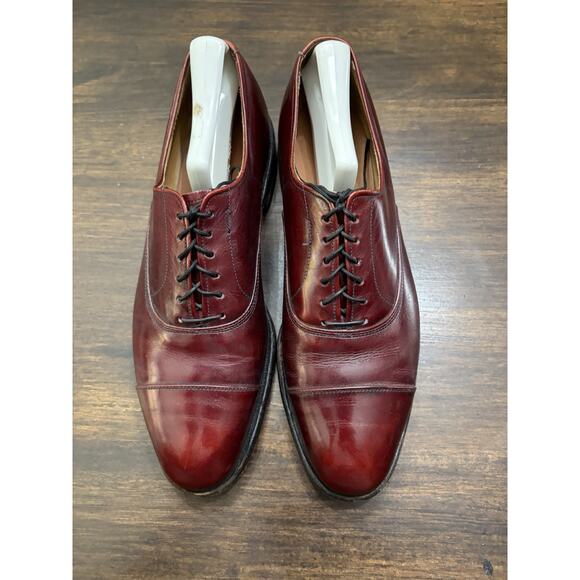 Allen Edmonds 8 C Park Avenue Burgundy EUC Leather Soles $450 USA Made main image 10